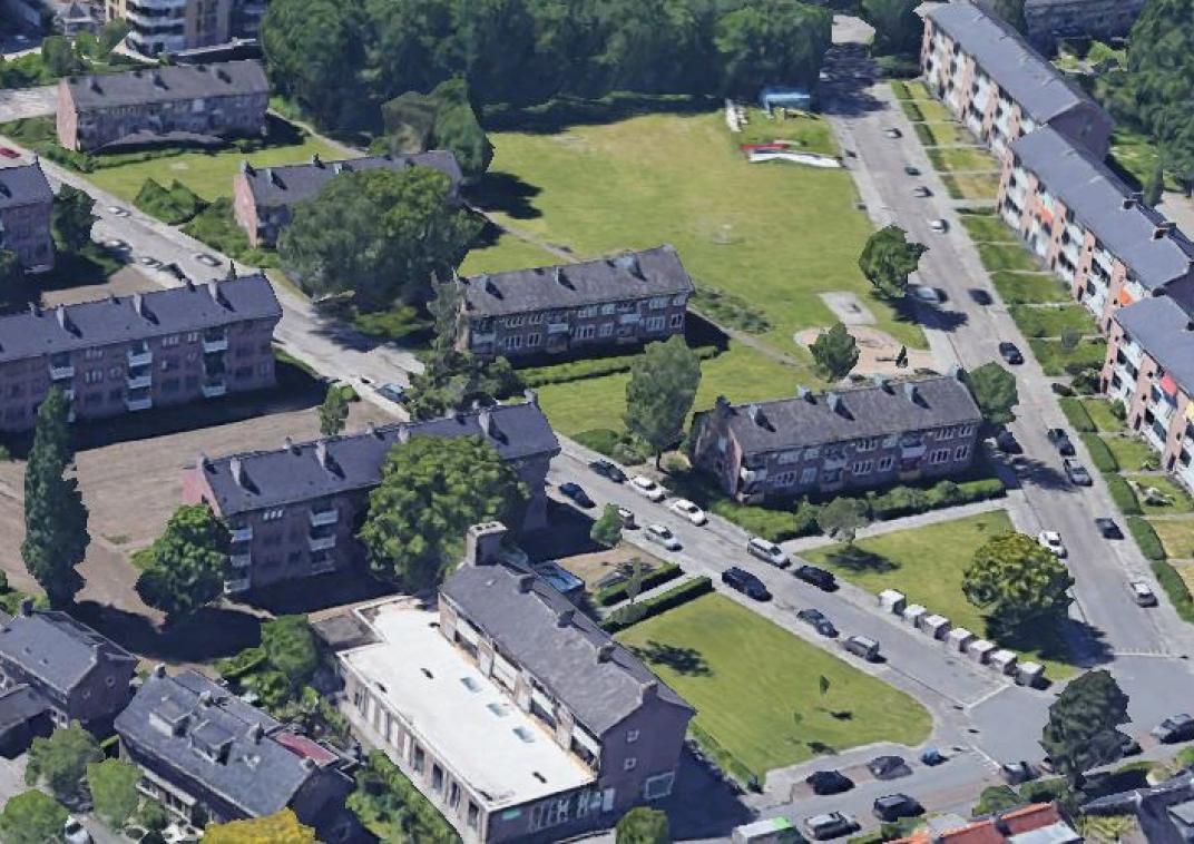 Luchtfoto van de locatie Kelvinstraat Bosweg Reaumurstraat