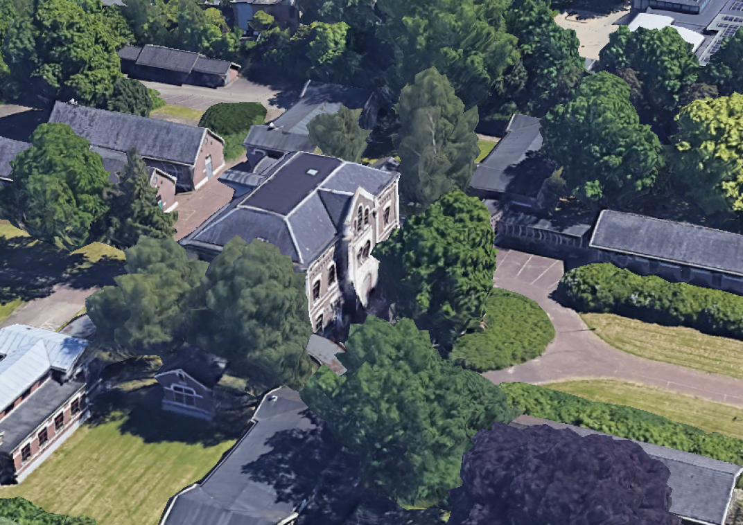 Luchtfoto van het Militair Hospitaal