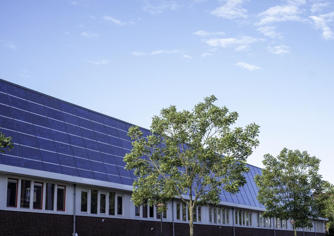 Zonnepanelen op een dak