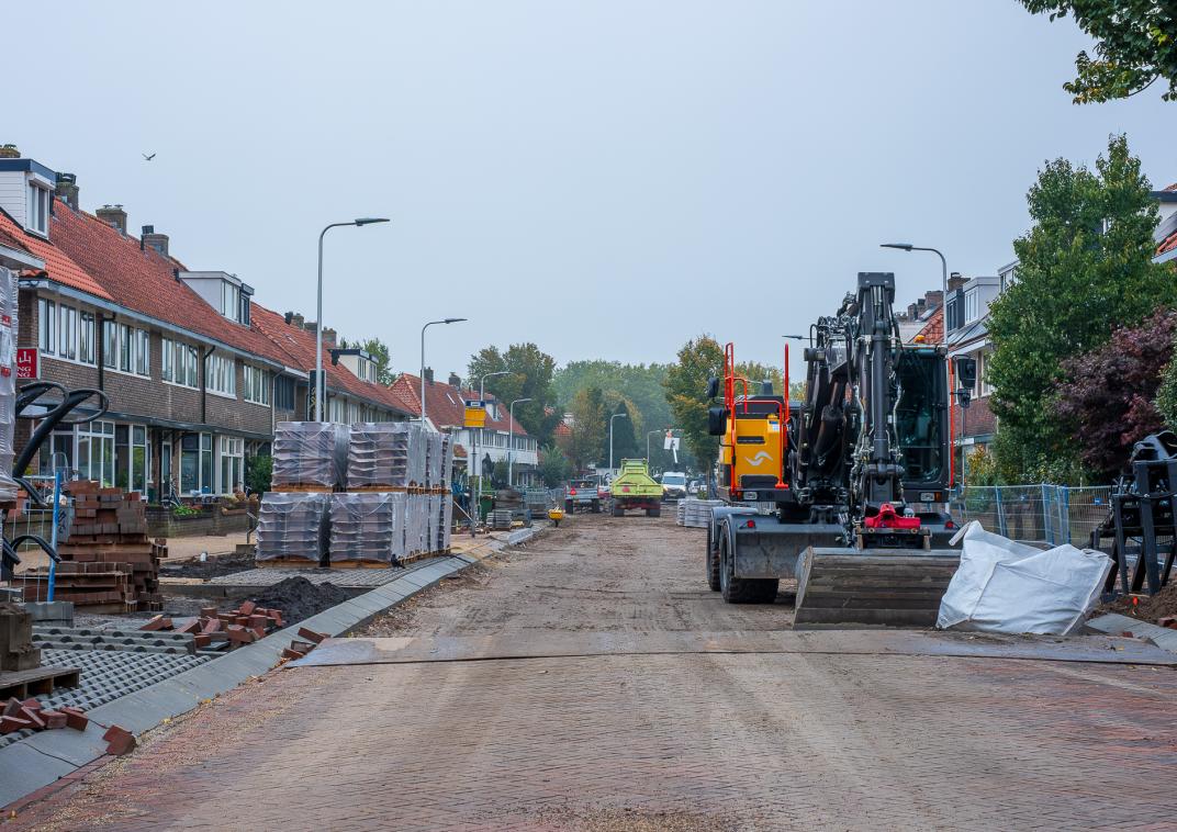 Open straat door werkzaamheden