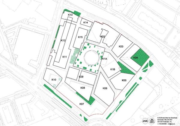 Plattegrond met daarop aangegeven de ontwikkelgebieden van De Nieuwe Stad