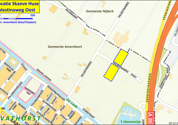 Kaartje met daarop aangegeven de locatie van de Skaeve Huse
