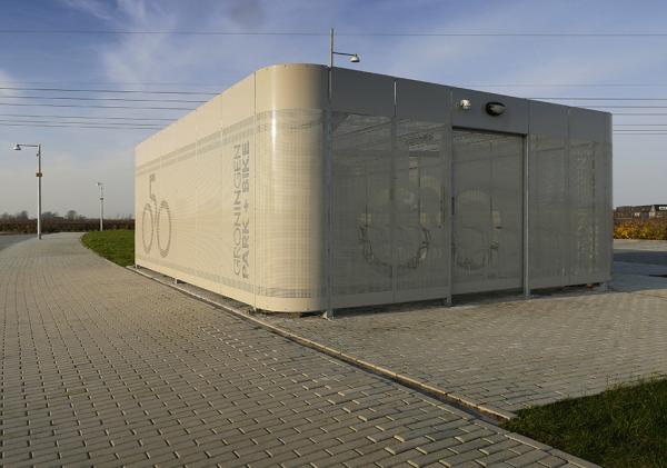 Een voorbeeld van de nieuwe fietsenstalling die we gaan plaatsen