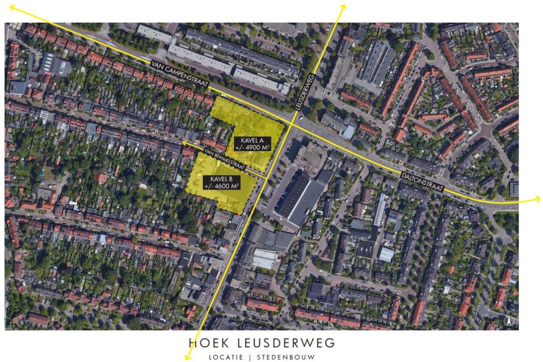 Bovenaanzicht van Hoek Leusderweg