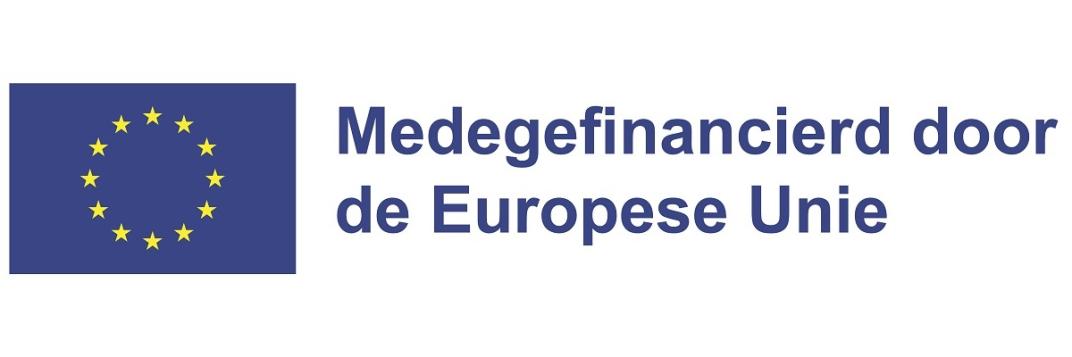 Logo Europese Unie met daarnaast de tekst medegefinancierd door de Europese Unie