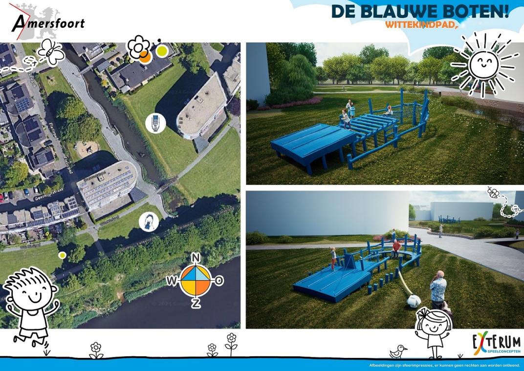 2 speeltoestellen in de vorm van 2 boten