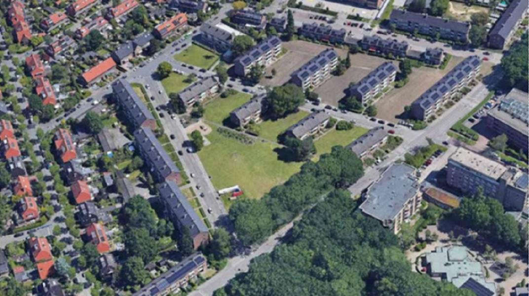 Luchtfoto van de Bosweg-Réaumurstraat-Kelvinstraat