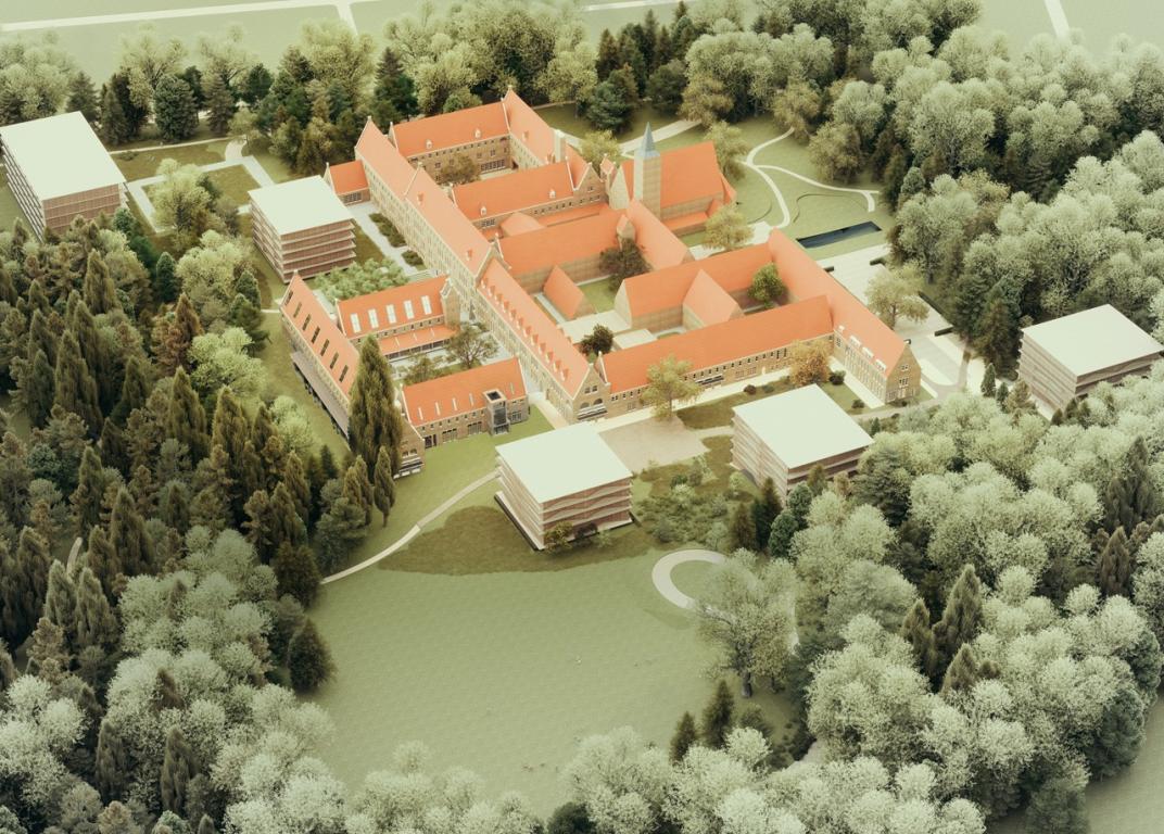 Luchtfoto van het Eemklooster