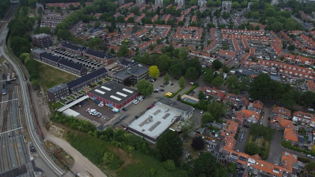 Luchtfoto van het SRO plangebied locatie Soesterweg 552-556