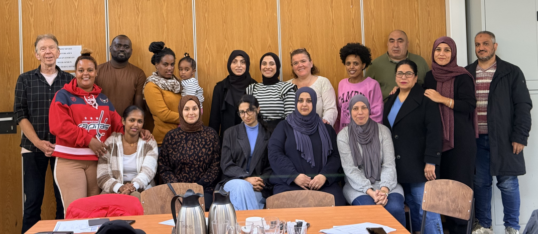 Groepsfoto van de deelnemers aan het Taalcafé.