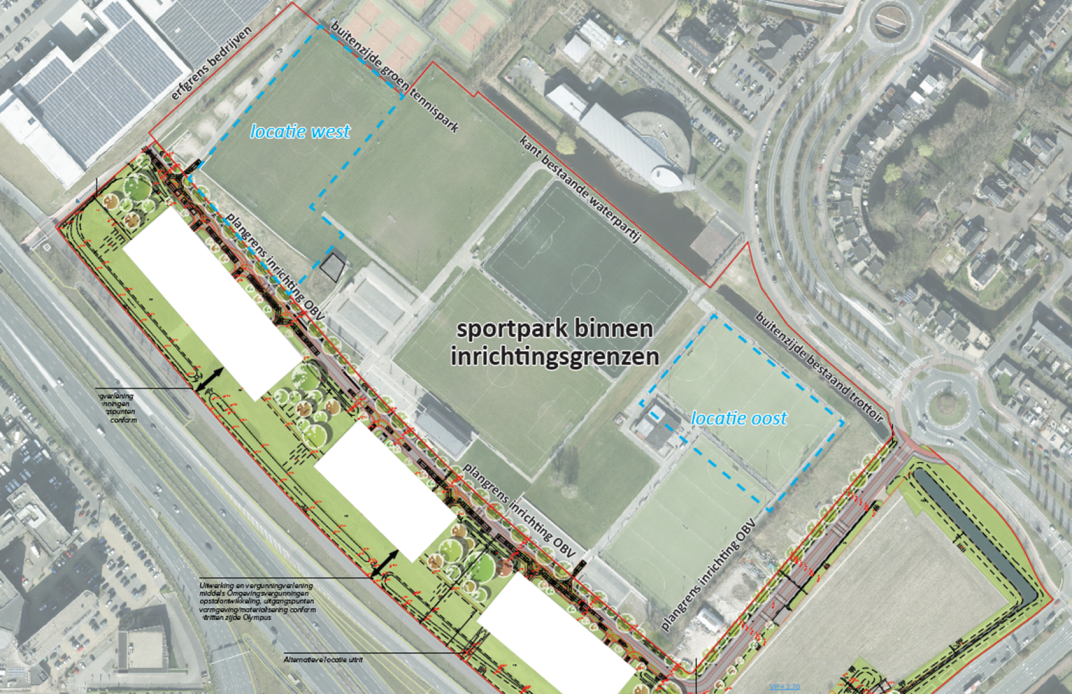 Plattegrond van het ontwerp.