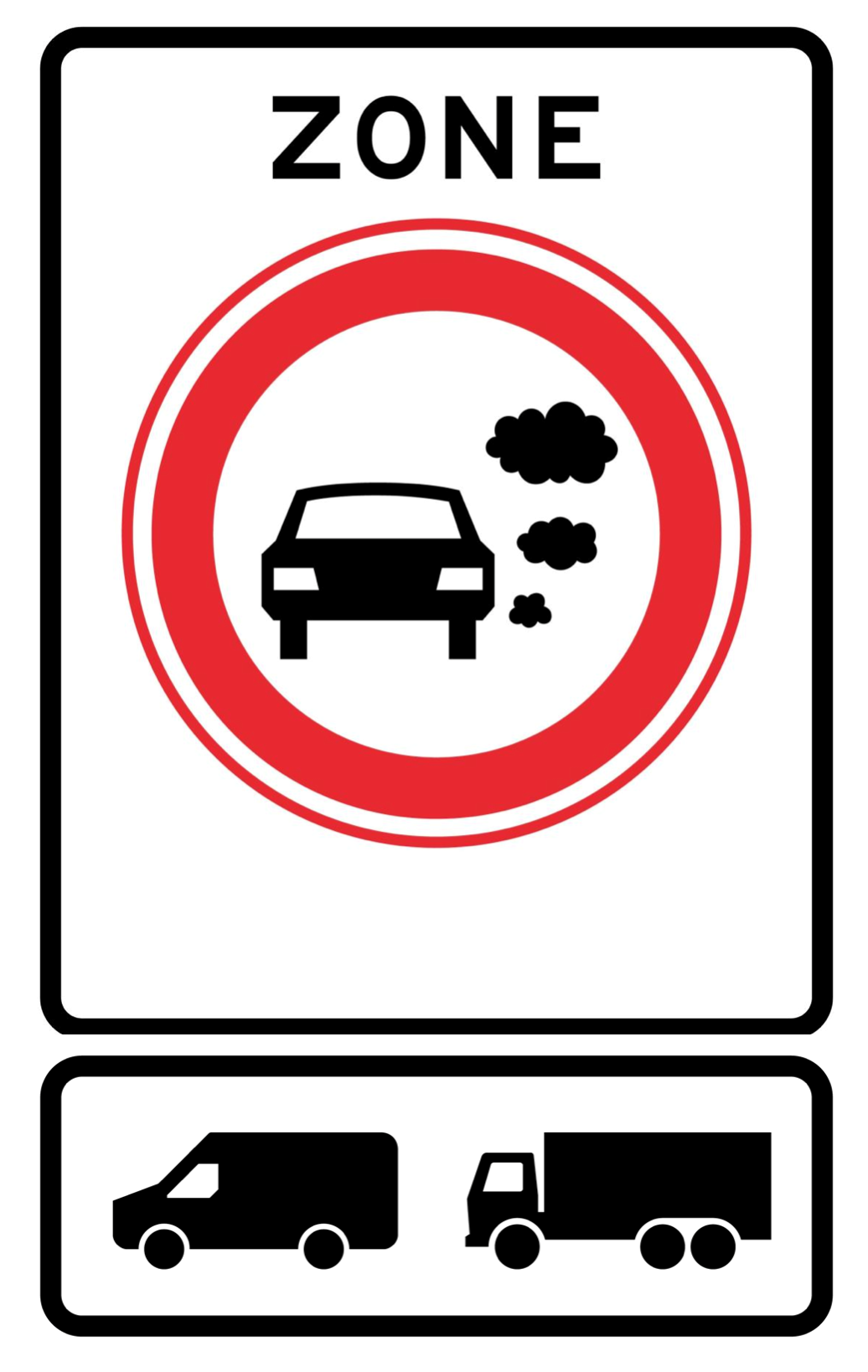 Verkeersbord zero-emissiezone.