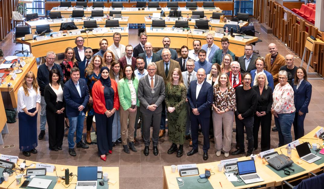 Groepsfoto van de raad van Amersfoort