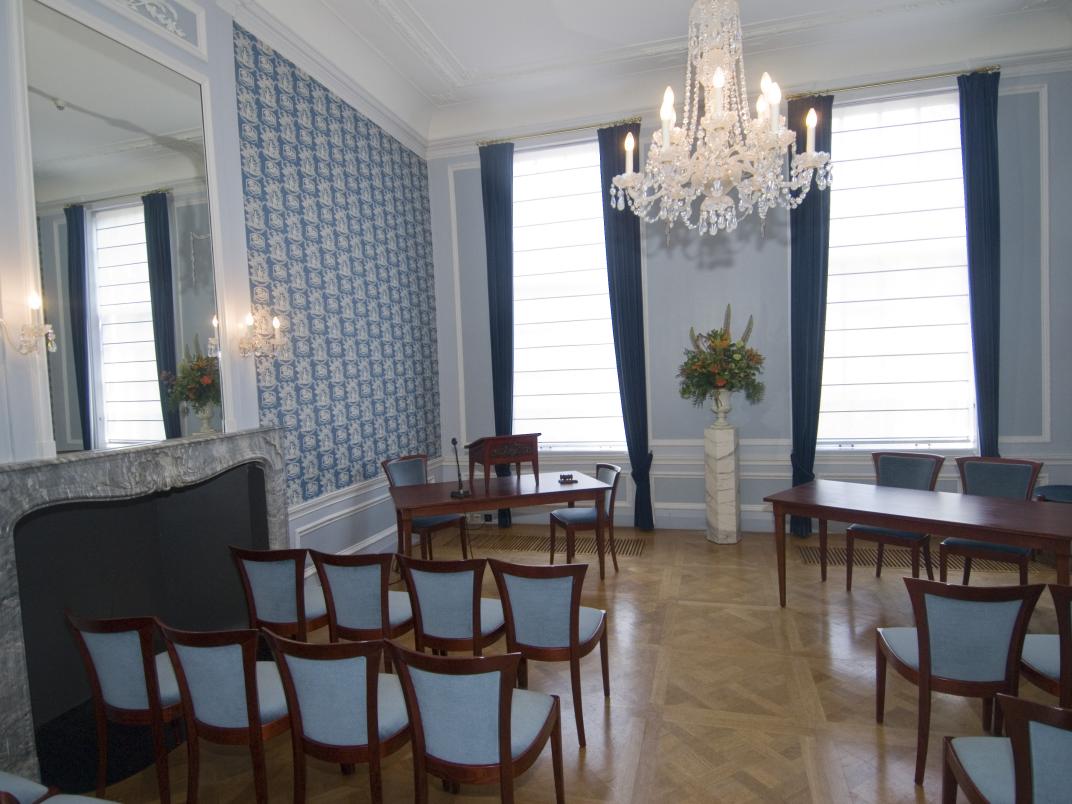 De kleine trouwzaal in het Oude stadhuis in Amersfoort.
