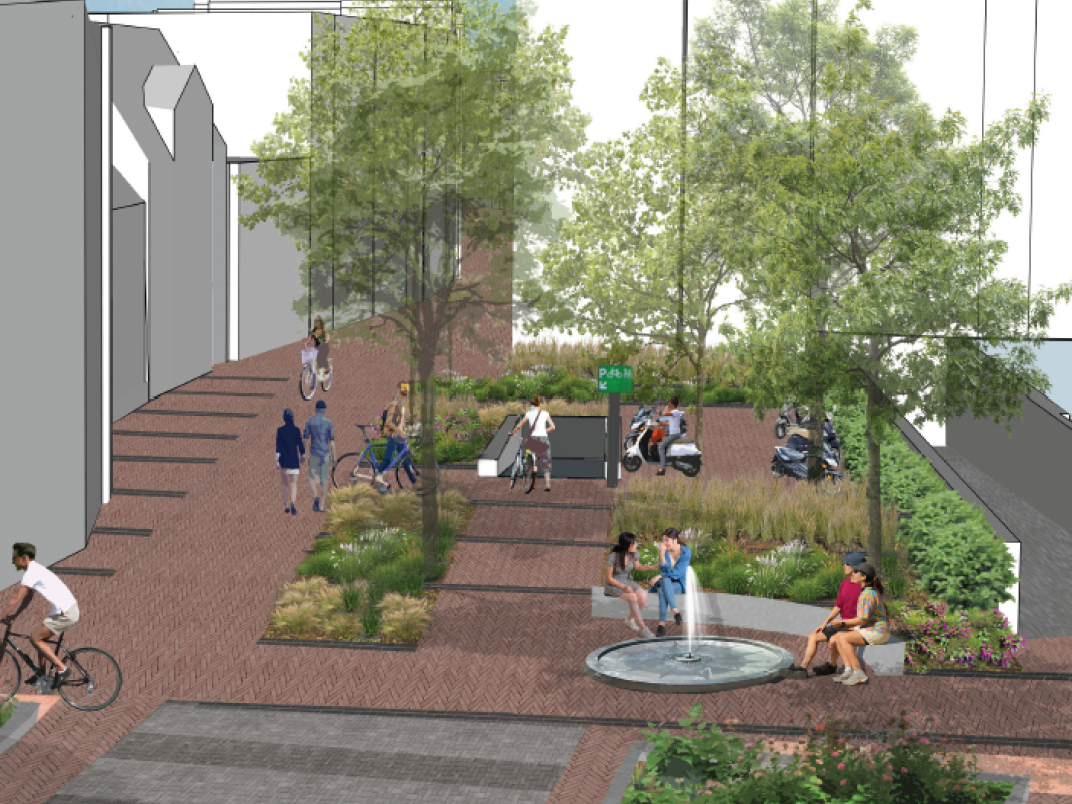 Ontwerptekening, waarvan de beschrijving op de pagina staat.