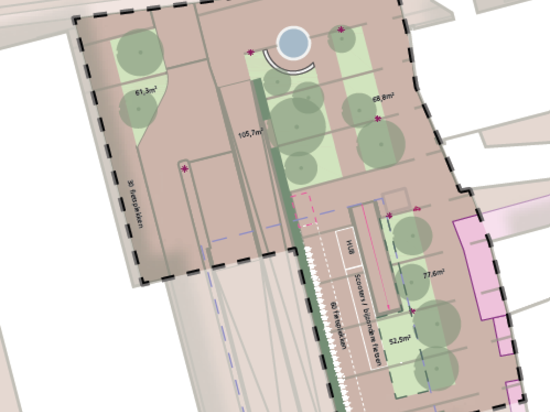 Ontwerptekening, waarvan de beschrijving op de pagina staat.