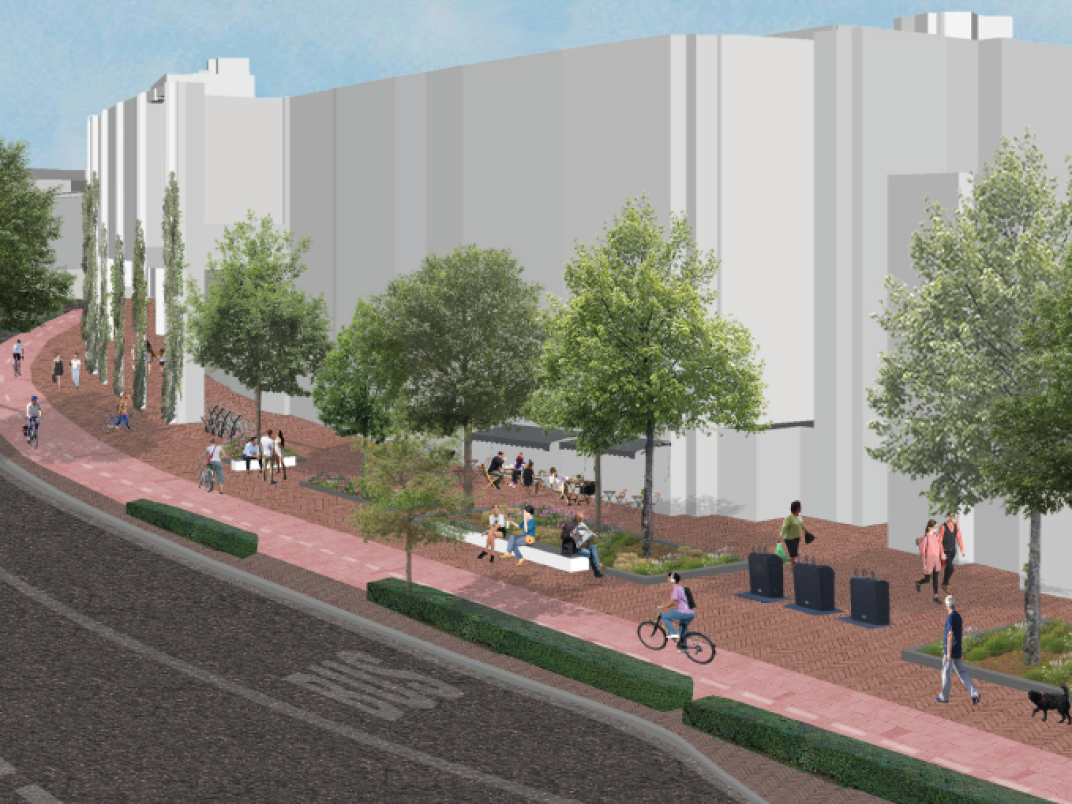 Ontwerptekening, waarvan de beschrijving op de pagina staat.