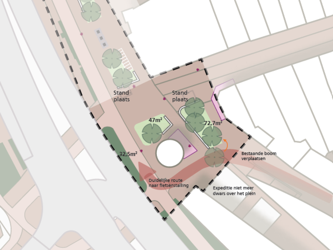 Ontwerptekening, waarvan de beschrijving op de pagina staat.