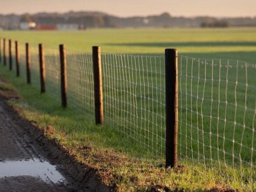 Boomgaard met jonge fruitbomen in grasland. Cultuurhistorisch en landschappelijk element.